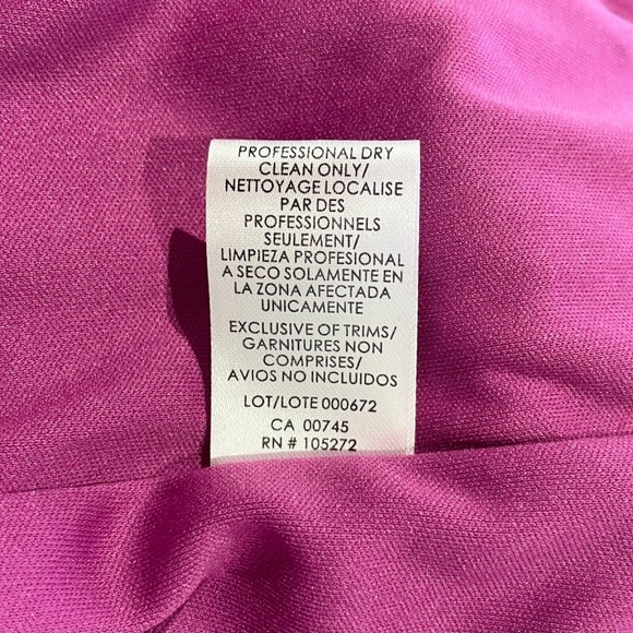 New JS Collections One Shoulder Column Evening Gown Hayley Cerise Black Size 6 - Picture 16 of 16